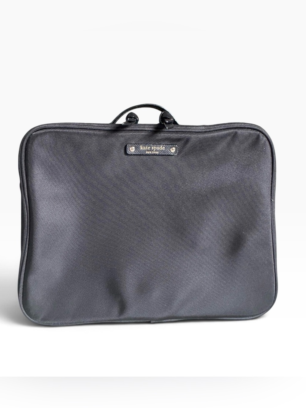 Kate Spade New York Black Nylon Travel Cosmetic Makeup Organizer Case. - Picture 1 of 12
